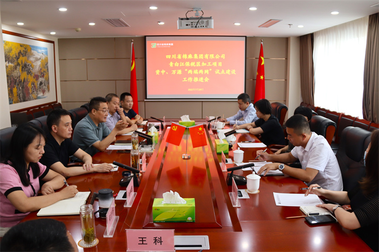 鄧華主持召開集團(tuán)公司青白江保稅區(qū)加工項(xiàng)目資中 、萬源“兩端兩網(wǎng)”試點(diǎn)建設(shè)項(xiàng)目工作推進(jìn)會